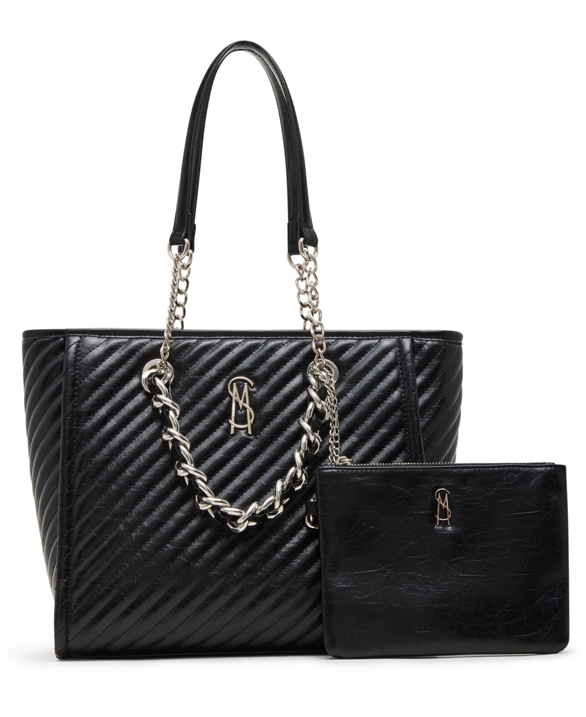 Bkattt-h Large Tote Bag with Pouch - White