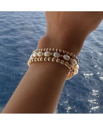 Gold Filled Pearl Bead Bracelet