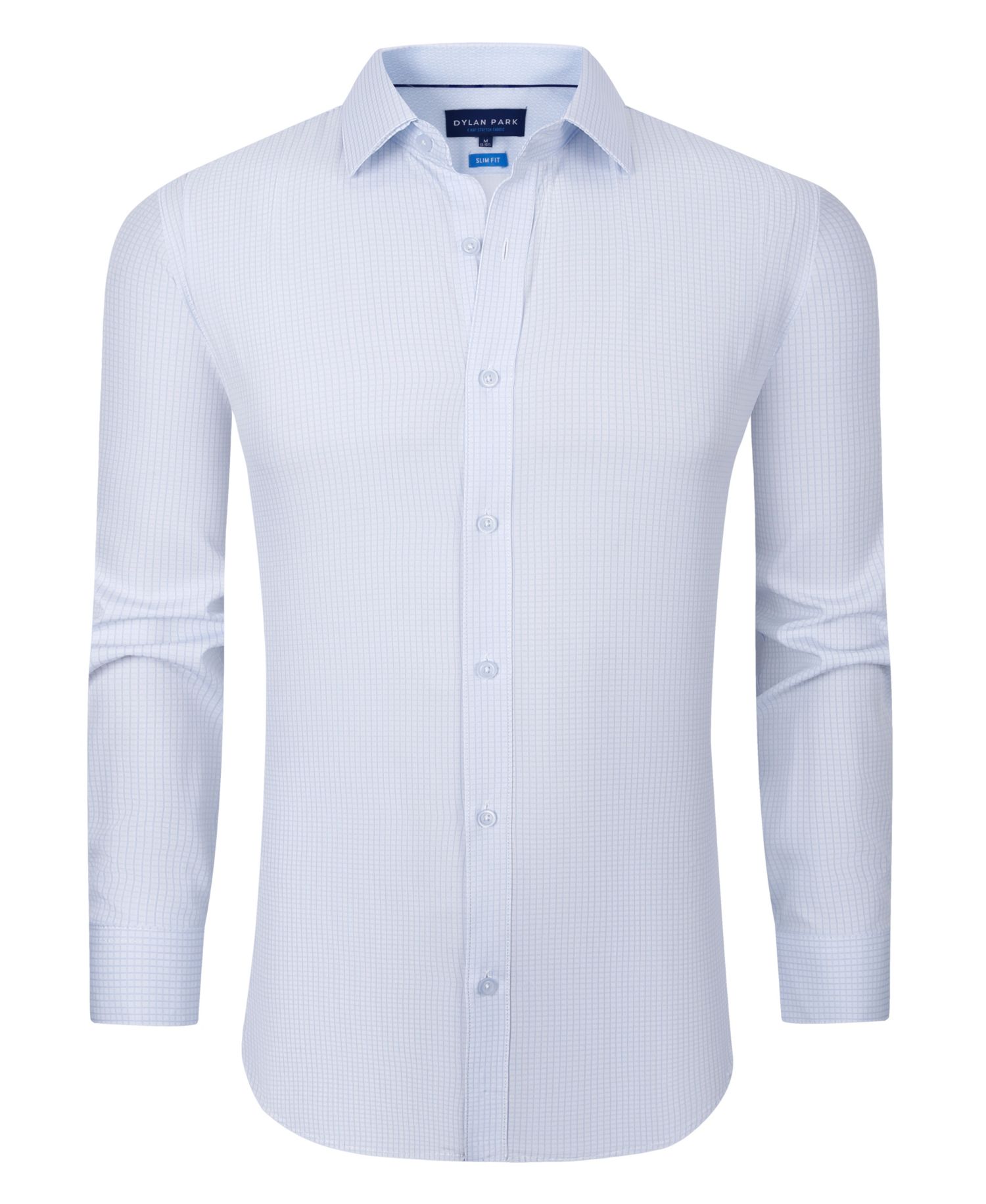 Men's Four Way Stretch Plaid Button Down Dress Shirt
