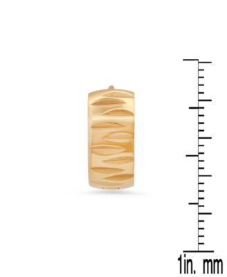 Women's 18K Gold-Plated Stainless-Steel Diamond Cut Huggie Earrings