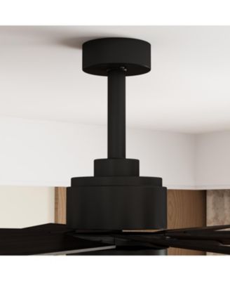 65 inch ceiling fan without light, can be used both indoors and outdoors, with remote control, reversible DC motor, no noise, suitable for bedroom, living room, terrace, porch, solid wood, black