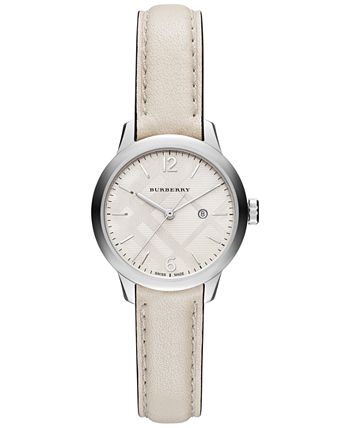 Burberry Women's Swiss White Fabric Strap Watch & Interchangeable Straps  Box Set 32mm BU10112 & Reviews - All Watches - Jewelry & Watches - Macy's