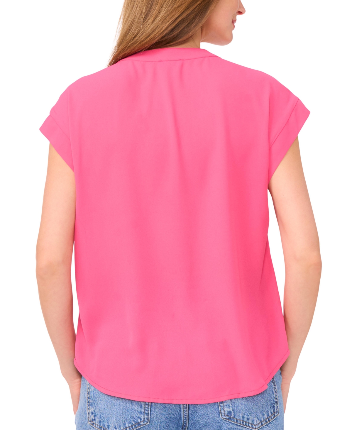Shop Vince Camuto Women's Lace-up Dolman-sleeve Top