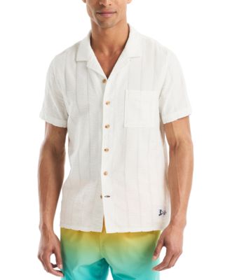 Beach Boys x Men's Seersucker Camp Short-Sleeve Shirt