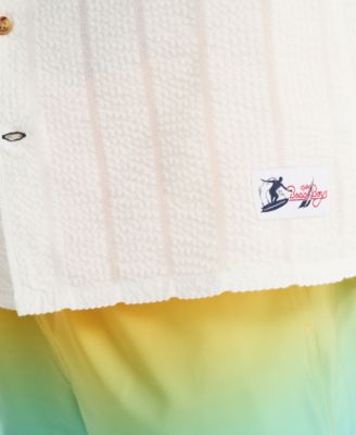 Beach Boys x Men's Seersucker Camp Short-Sleeve Shirt