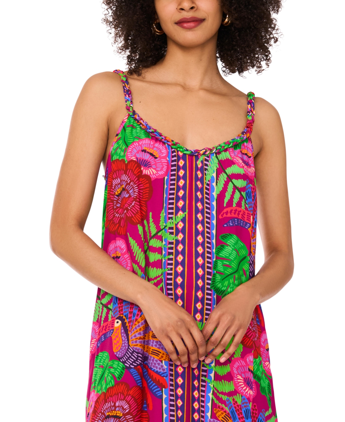Vince Camuto Braid Trim Maxi Dress