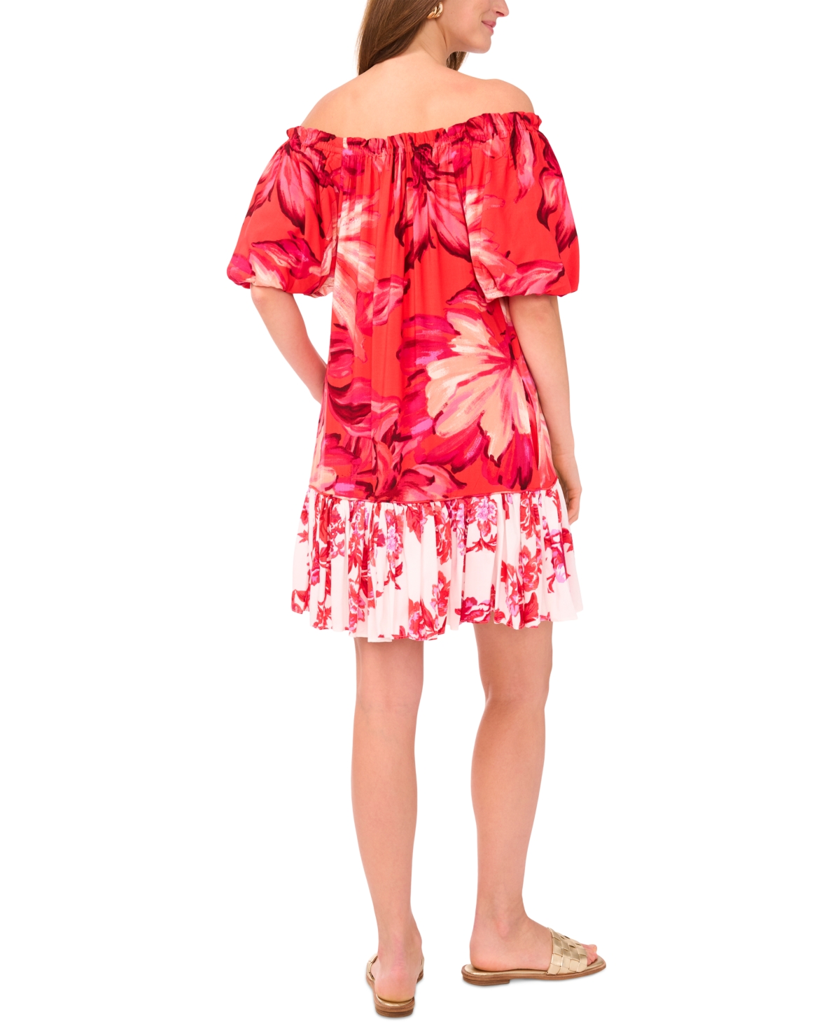 Vince Camuto Floral Off The Shoulder Minidress