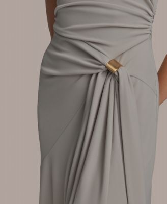Donna Karan New York Women's Sleeveless Side-Tie Jersey Midi