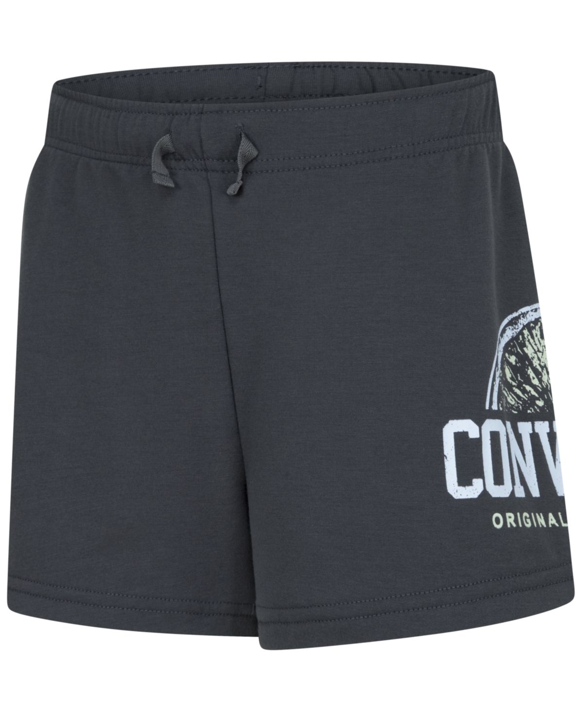 Converse Big Girls Graphic Knit Shorts In Black