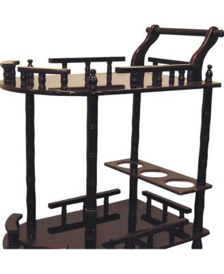 Rolling Bar Cart – Mobile Beverage Serving Cart with Shelves and Storage for Home or Kitchen