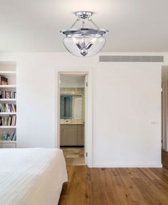 15" Latona 3-Light Indoor Semi-Flush Mount Ceiling Light