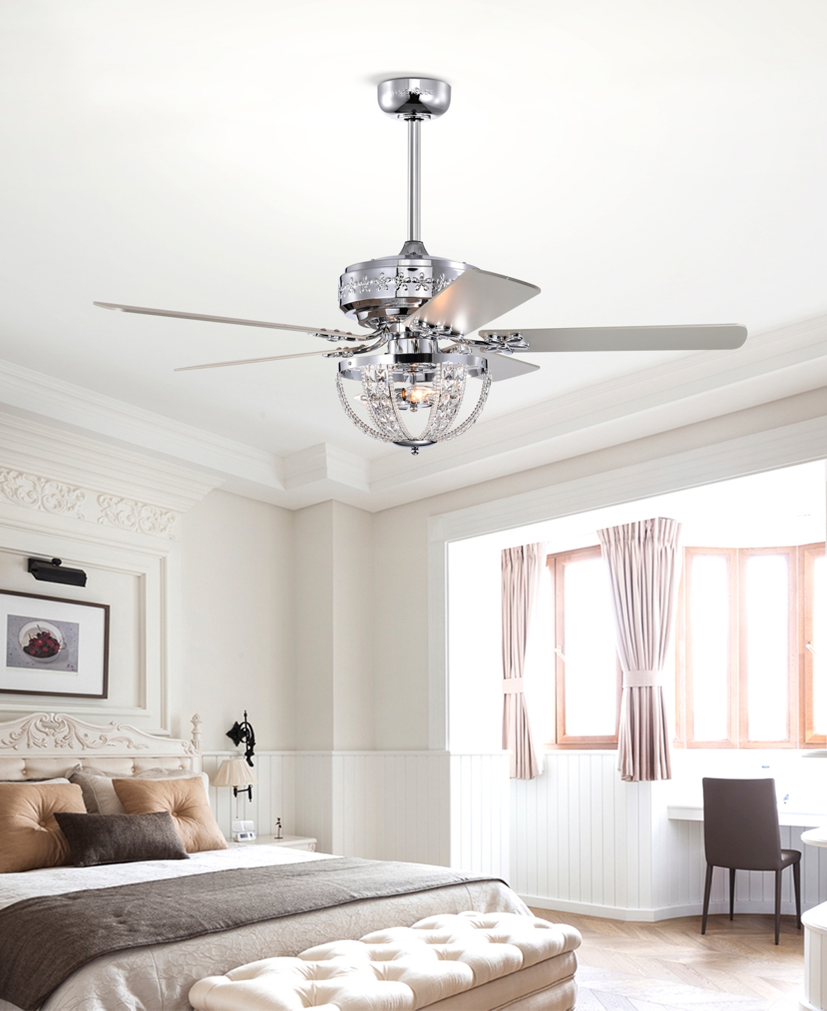 Home Accessories 52" Santana 3-light Indoor Ceiling Fan Chandelier