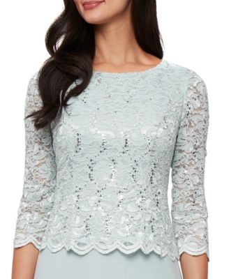 Women's Lace-Bodice Gown