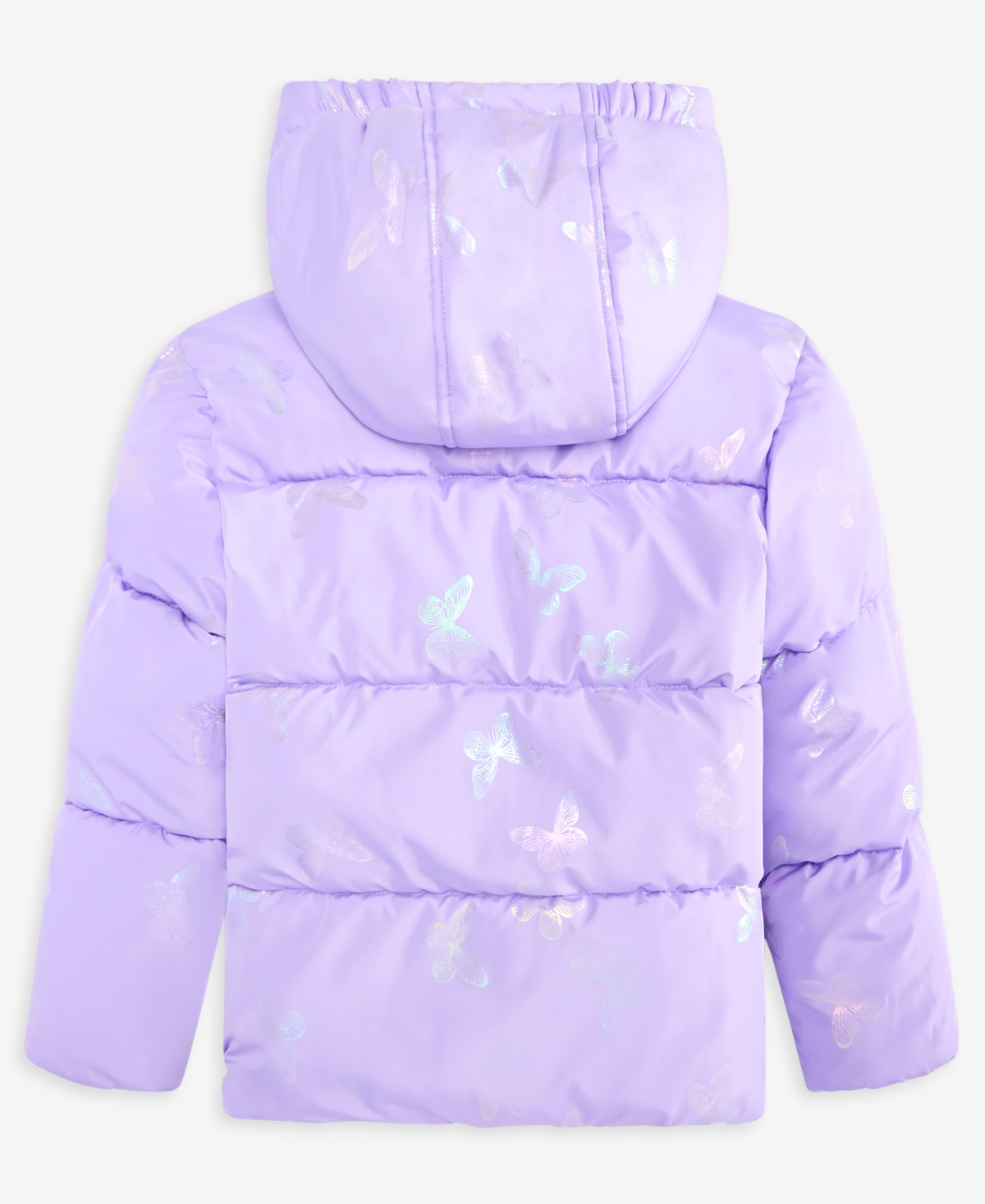 S Rothschild & Co Toddler And Little Girls Foil Bubble Jacket In Purple