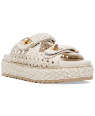 Steve Madden - Women's Bigschmona Platform Buckle Footbed Slide Sandals