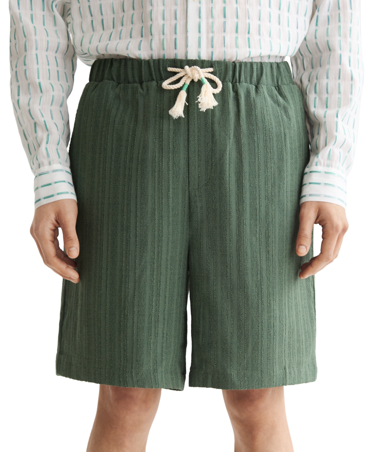 Scotch & Soda Men's Tonal Stripe Drawstring Shorts