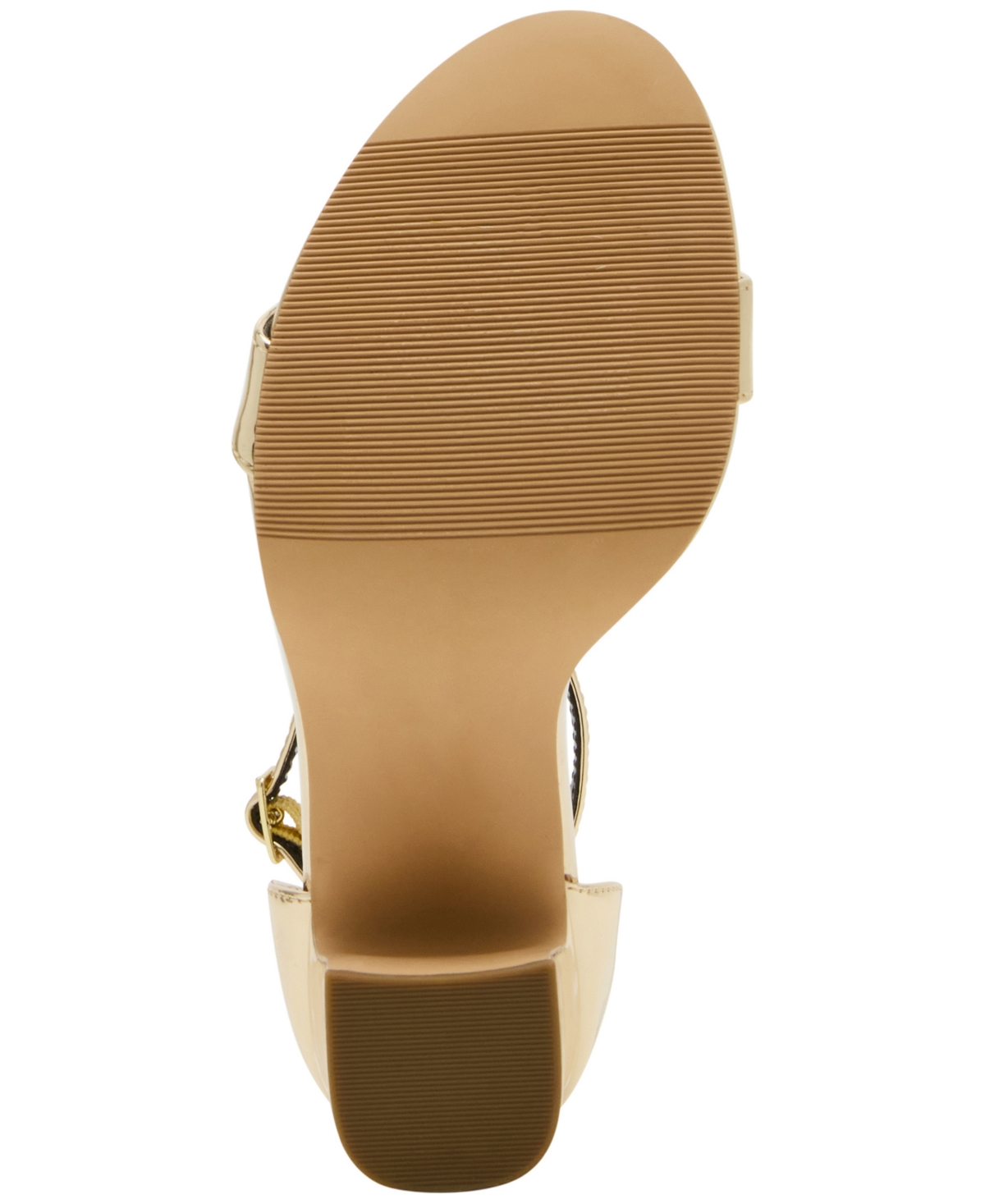 Madden Girl Sasha Two-piece Block-heel Dress Sandals In Gold