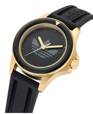 Unisex Analog Black Silicone Watch, 44mm