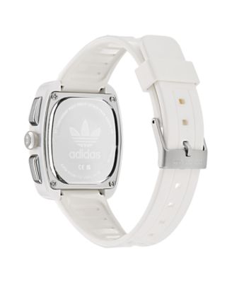 Unisex Chronograph White Polyurethane Watch, 39mm