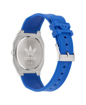 Unisex Analog Blue Silicone Watch, 39mm