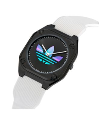 Unisex Analog White Silicone Watch, 39mm