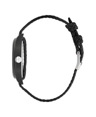 Unisex Analog Black Nylon Watch, 39mm