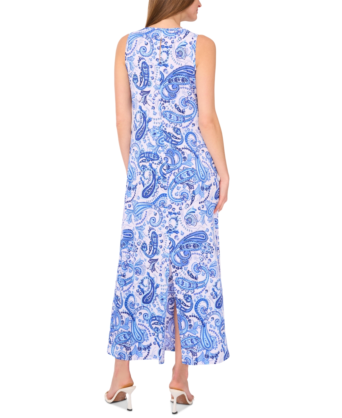 Vince Camuto Printed Sleeveless Jersey Maxi Dress