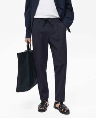 MANGO - Men's Seersucker Cotton Trousers