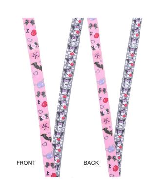 Cherries & Cookies 22-Inch Lanyard With Kuromi Charm and Clear ID Sleeve