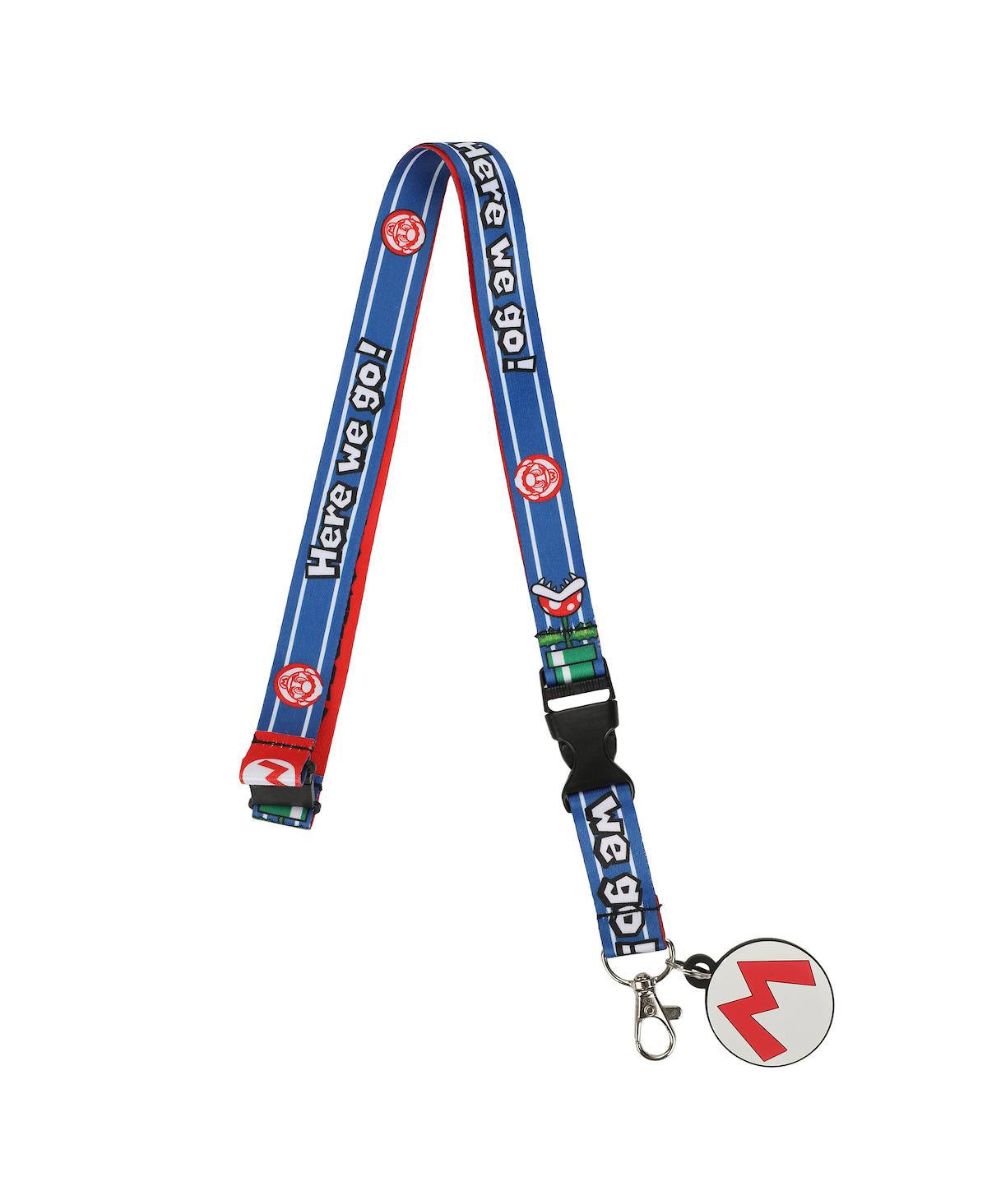 Officially Licensed Mario Lanyard with Pvc Rubber Charm - Multicolored