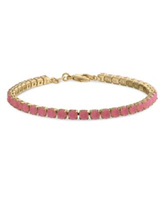 Classic Prong Basket Set Solitaire Round Cubic Zirconia Cabochon CZ Tennis Bracelet Plated