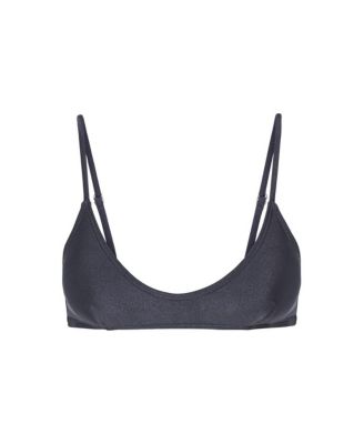 Women's Shimmer Scoop Neck Bikini Swimsuit Top Bra Sizing