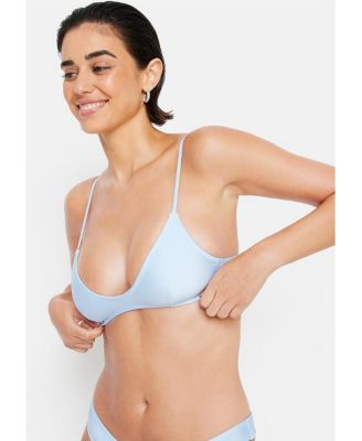 Women's Shimmer Scoop Neck Bikini Swimsuit Top Bra Sizing