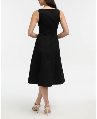 Women's Sleeveless Paneled Midi Dress