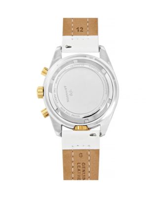 Women's Jordan Chronograph Multifunctional Champagne Leather Strap Watch, 40mm