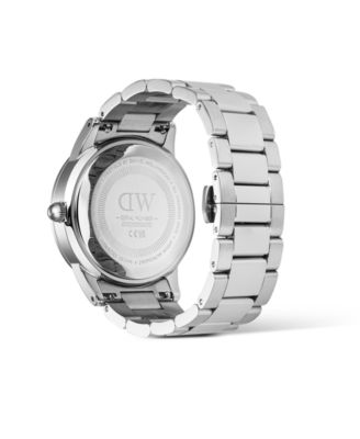 Men's Analog Silver Tone Stainless-Steel Watch, 40mm