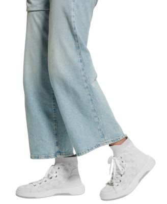 Women's Mannen Knit Hi-Top Lace-Up Fashion Sneakers