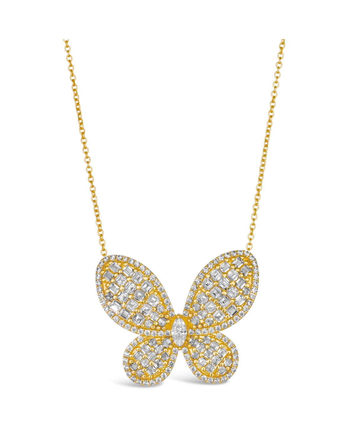 Olivia Butterfly Necklace - Yellow gold