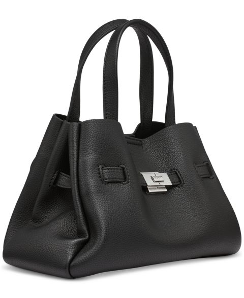 Женская сумка DKNY Bryar Small Crossbody Satchel Handbag, цвет: Чёрный / Серебряный