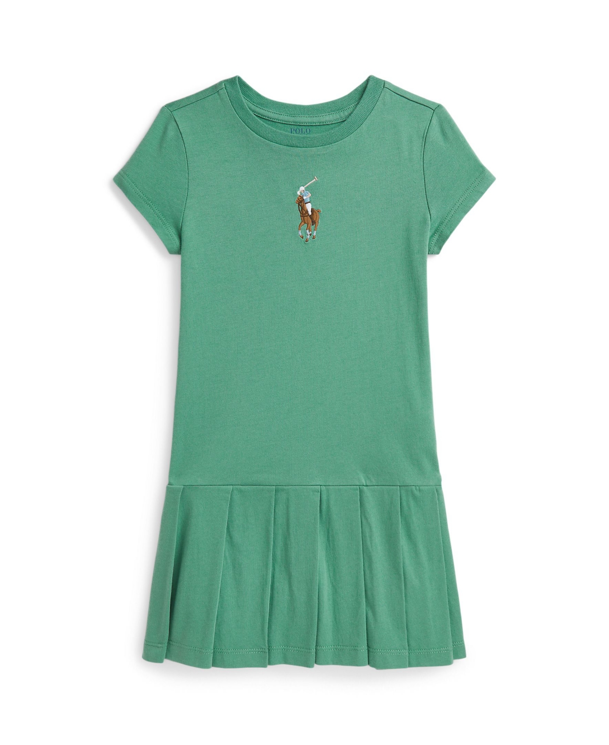 Polo Ralph Lauren Ralph Lauren Big Pony Pleated Cotton Jersey Dress