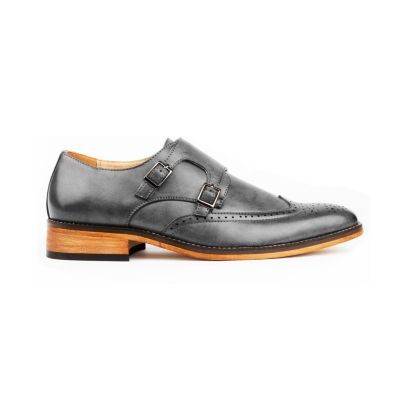 Men's Monk Strap Brogue Dress Shoes