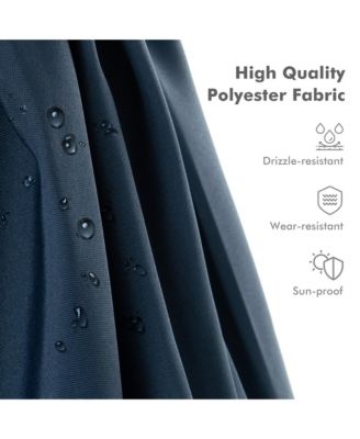 Patio 9.5FT Square Cantilever Offset Umbrella Double Vented 360° Heavy Duty