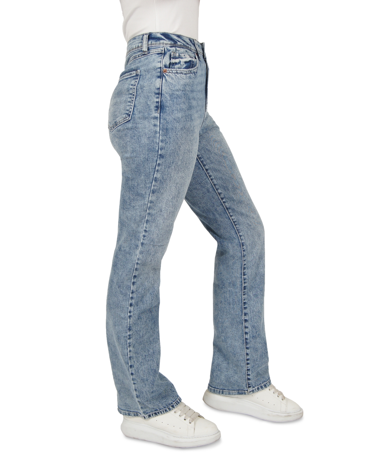 REWASH JUNIORS' HIGH-RISE LOOSE BOOTCUT JEANS 