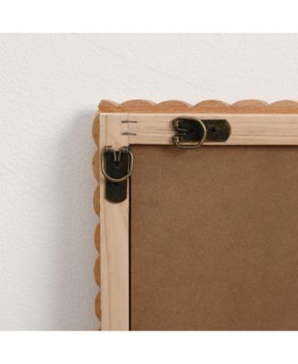 Beech Wood Frame Rectangle 35.4-Inch Tall Wall Mirror, Accent and Vanity