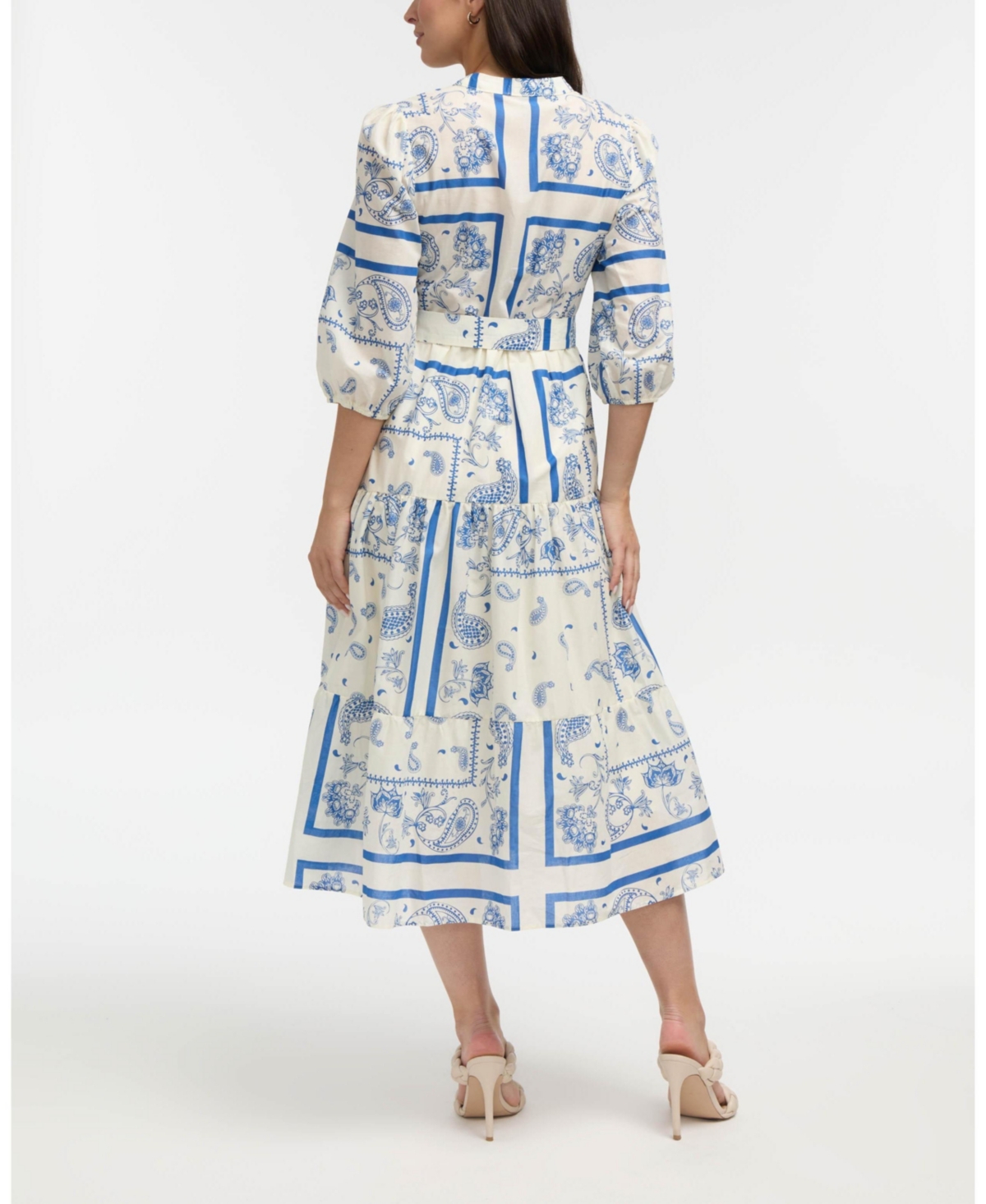 Ellen Tracy Women's Patchwork Printed Maxi Dress