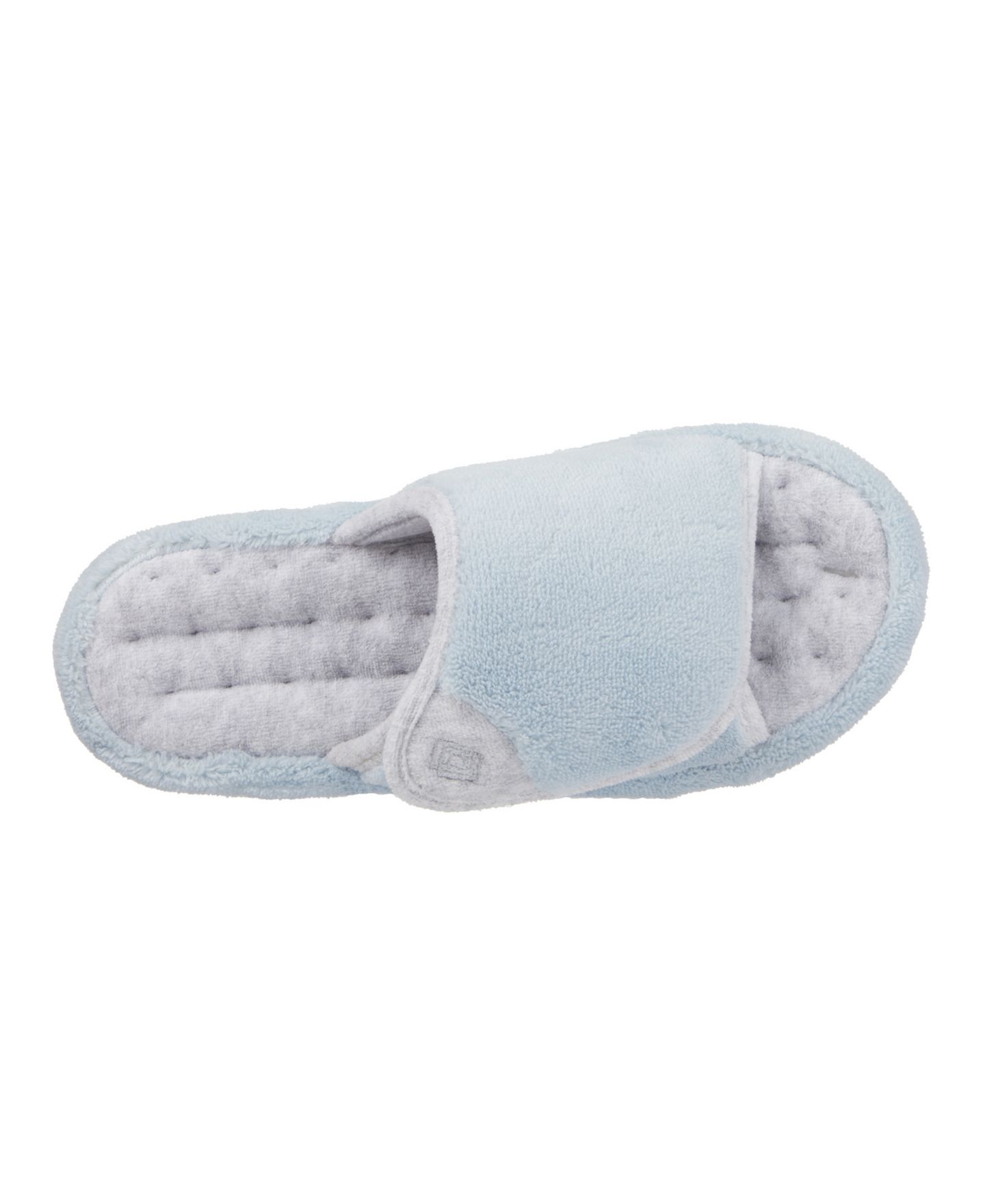 Женские тапочки Isotoner Signature Microterry Spa Slide Clog Slippers, цвет: Синий туманный — фото 3