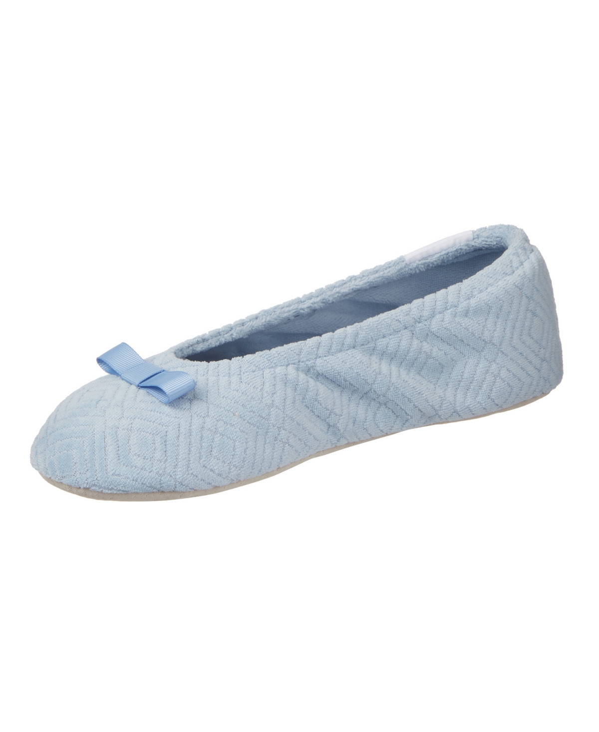 Isotoner Signature Women's Gemma Microterry Ballerina Slippers In Blue