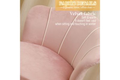 Modern Velvet Office Chair, 360 Swivel Adjustable Height Task Chair