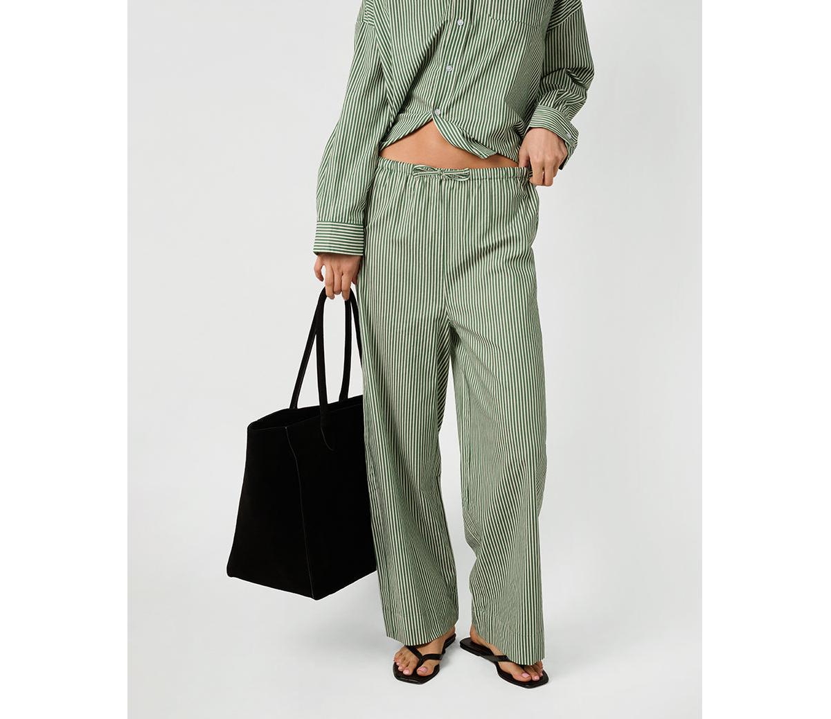 Women's Tie Waist Pant - Fern multi