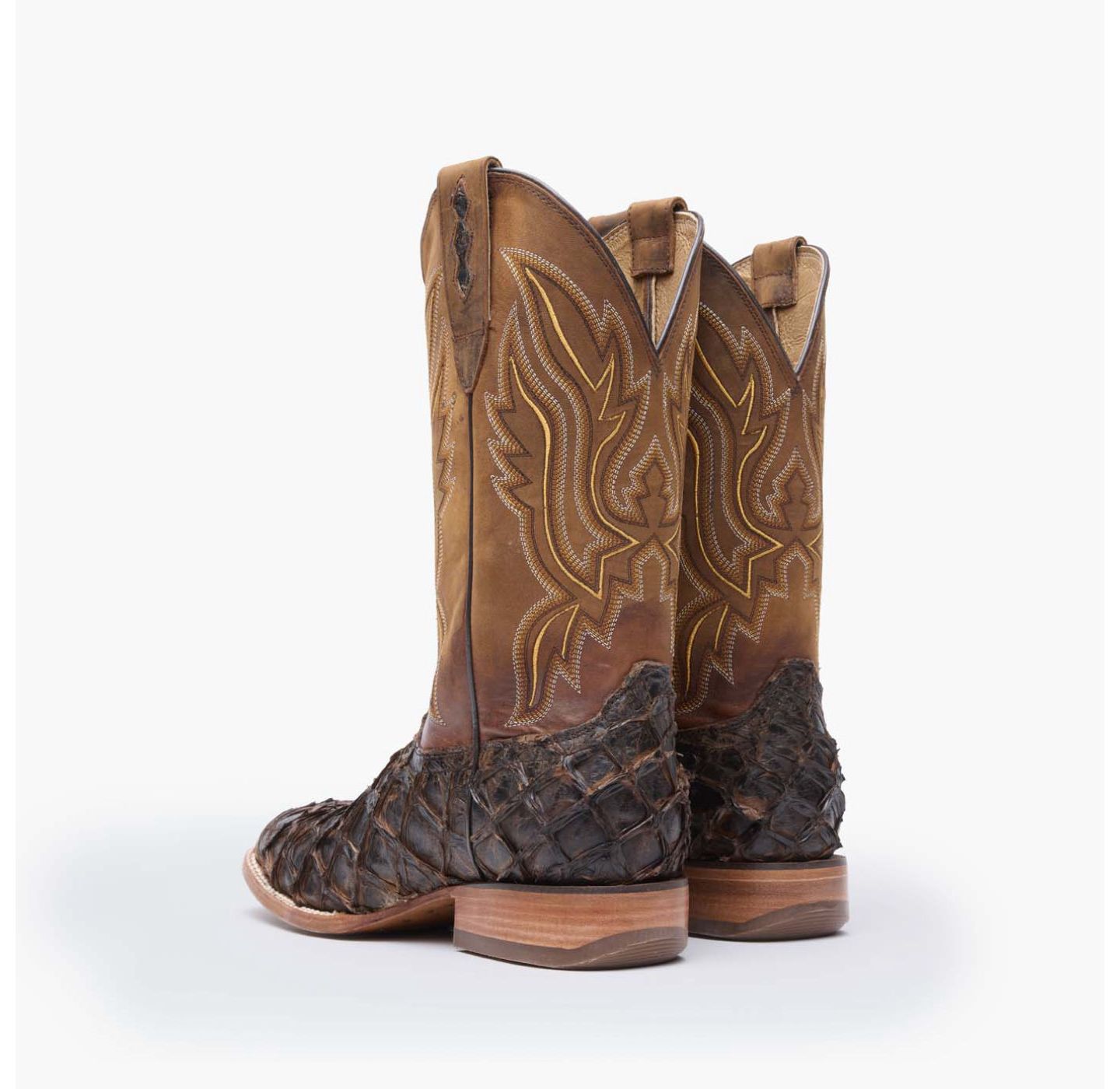 Мужские ботинки Durango Premium Exotics Dark Brown Pirarucu Western Boot, цвет: Тёмный коричневый — фото 4